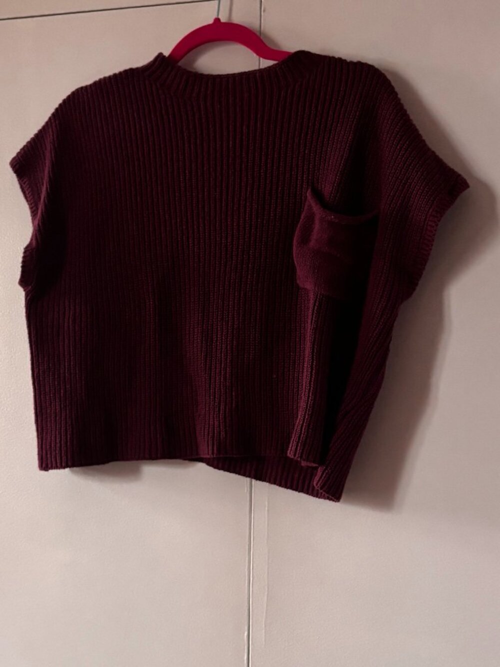 Free People Freya Jumpsuit Top Only Medium Maroon